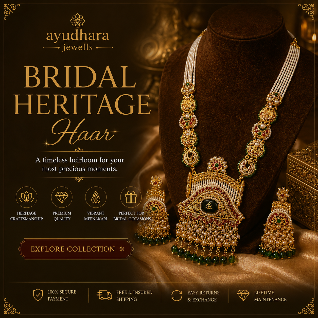 Ayudhara Bridal Necklace Set Collection – Crafted for Your Special Day