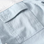 Gray  patch work full sleeve shirt