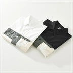 Black patch work full sleeve shirt