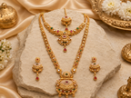 Ayudhara Antique Dual Layer Bridal Necklace Set