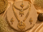 Ayudhara Royal Antique Dual Layer Necklace Set