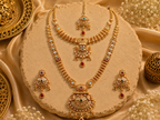 Ayudhara Royal Chandrika Dual Layer Necklace Set