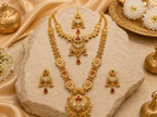 Ayudhara Traditional Floral Antique Necklace Set