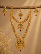 Ayudhara Royal Antique Dual Layer Necklace Set