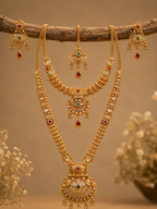 Ayudhara Royal Chandrika Dual Layer Necklace Set