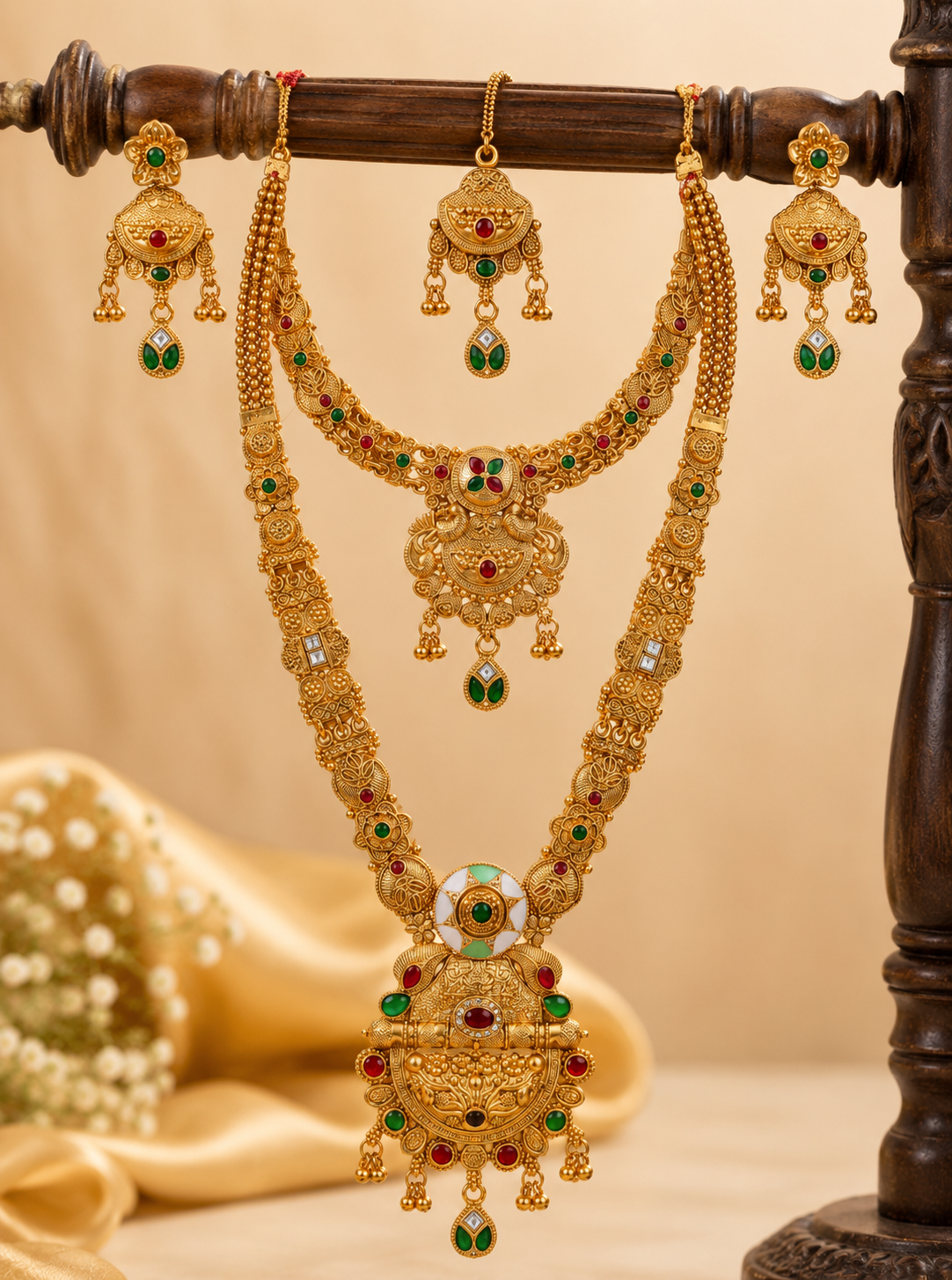 Ayudhara Traditional Antique Long Necklace Set