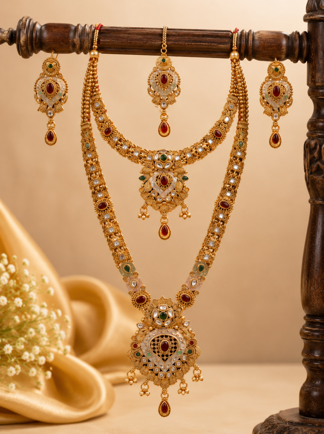 Ayudhara Traditional Antique Long Necklace Set