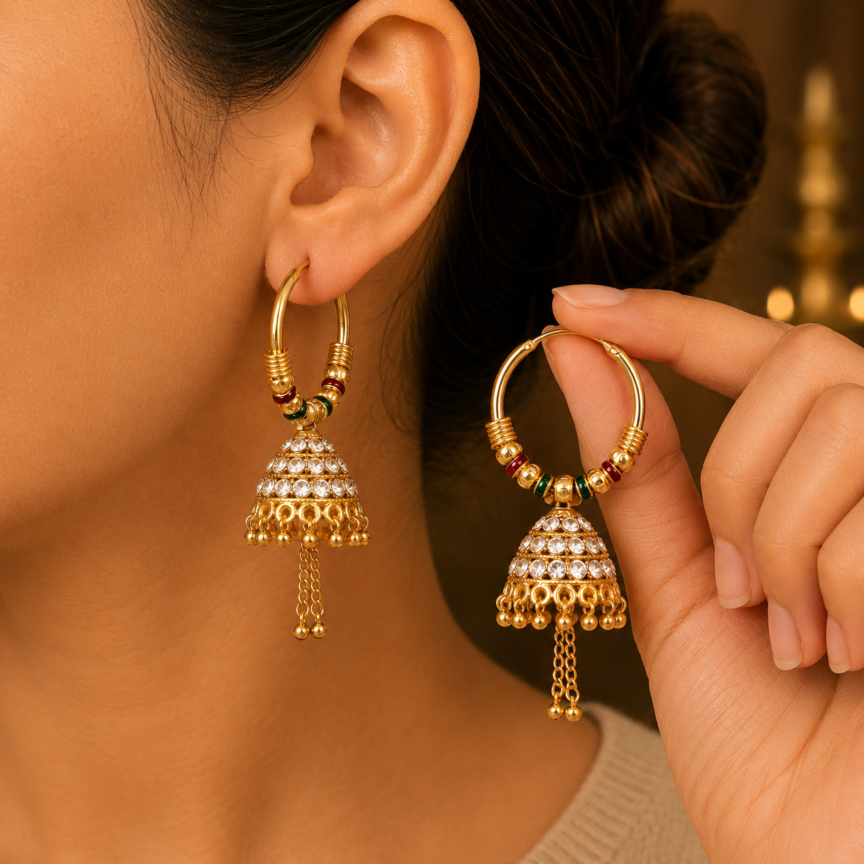 American Diamond Drop Earrings for Women