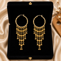Antique finish bridal earrings with royal design