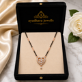 Crystal stone mangal sutra necklace
