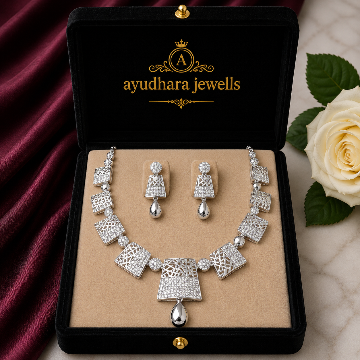 Designer Bridal Diamond Necklace Jewellery