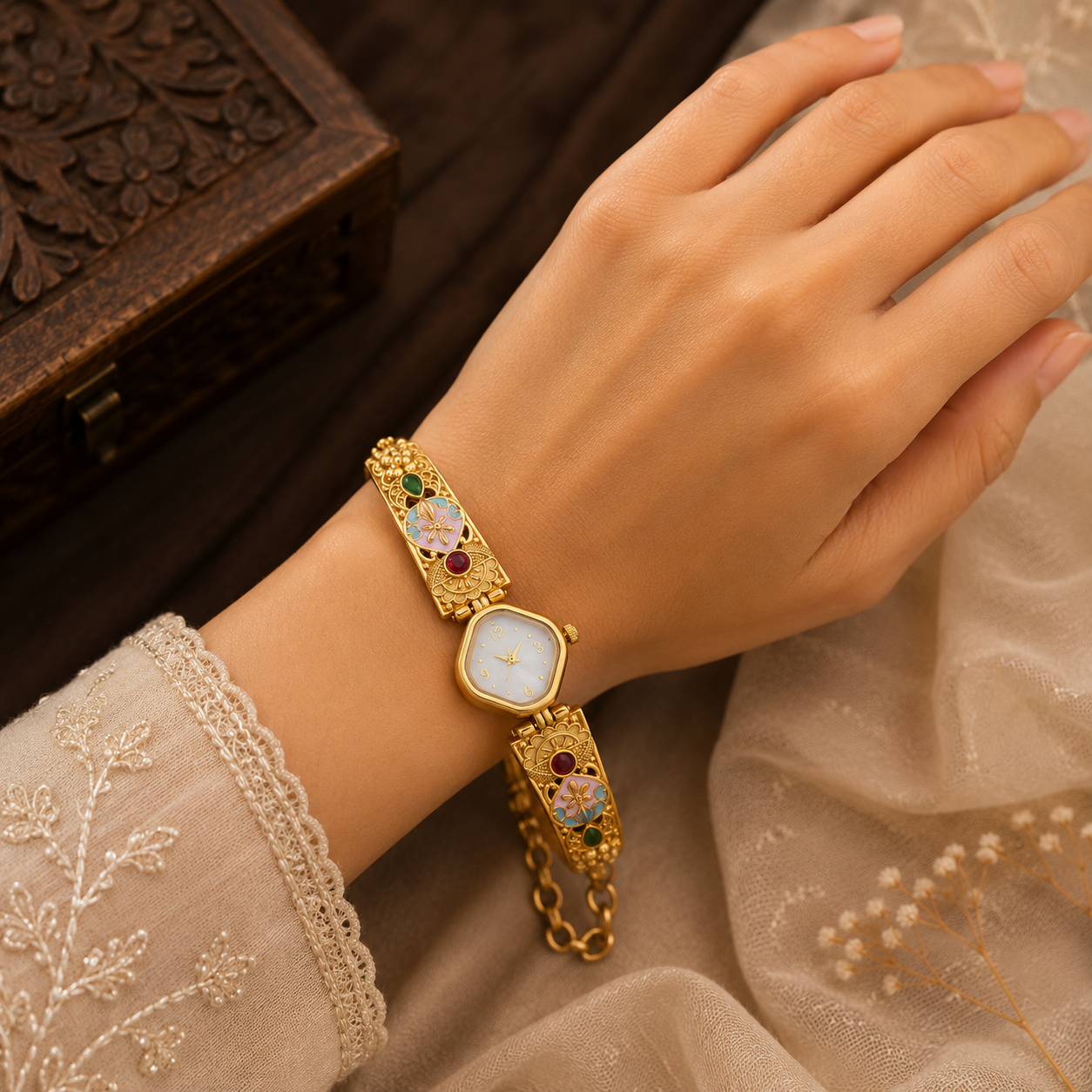 Designer Women's Metal Strap Watch