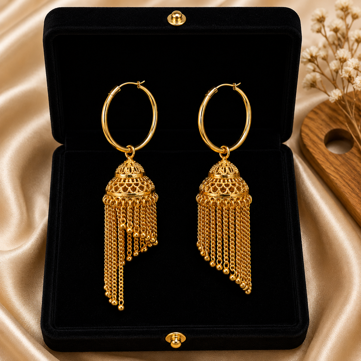 Designer hanging earrings with elegant finish