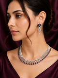 Elegant diamond finish necklace set for party wear