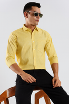 yellow Color linen Shirt For Men
