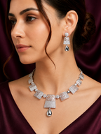 Fashion Diamond Look Necklace Set
