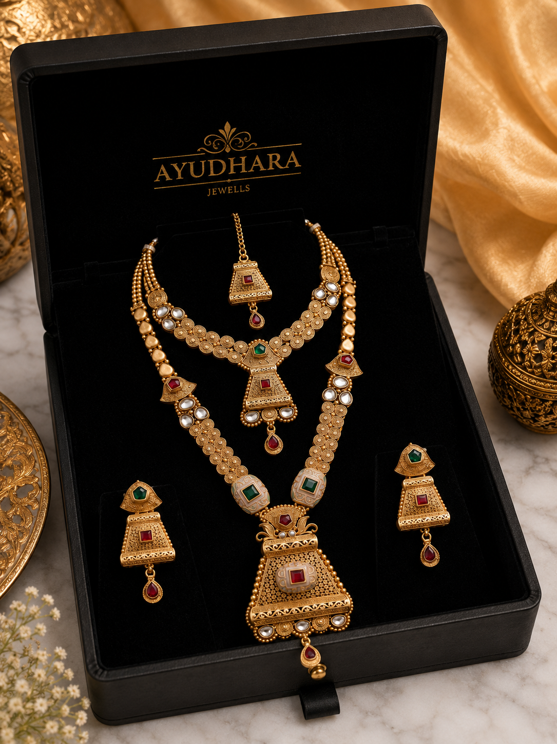 Lakshmi Coin Temple Haar Necklace