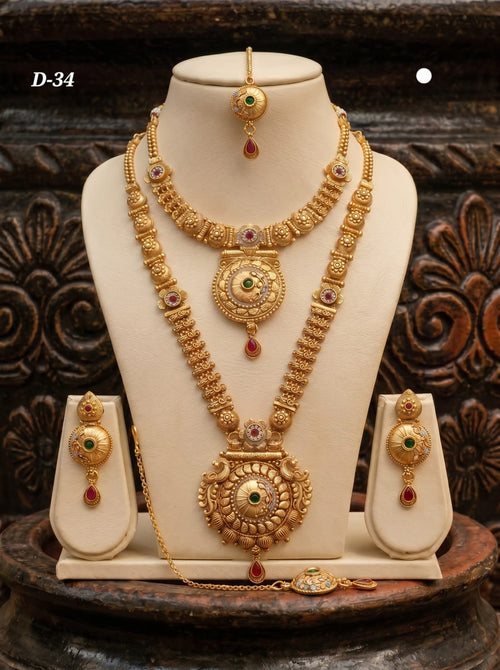 Long traditional wedding haar necklace for women