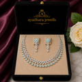 Royal diamond look necklace with sparkling stones