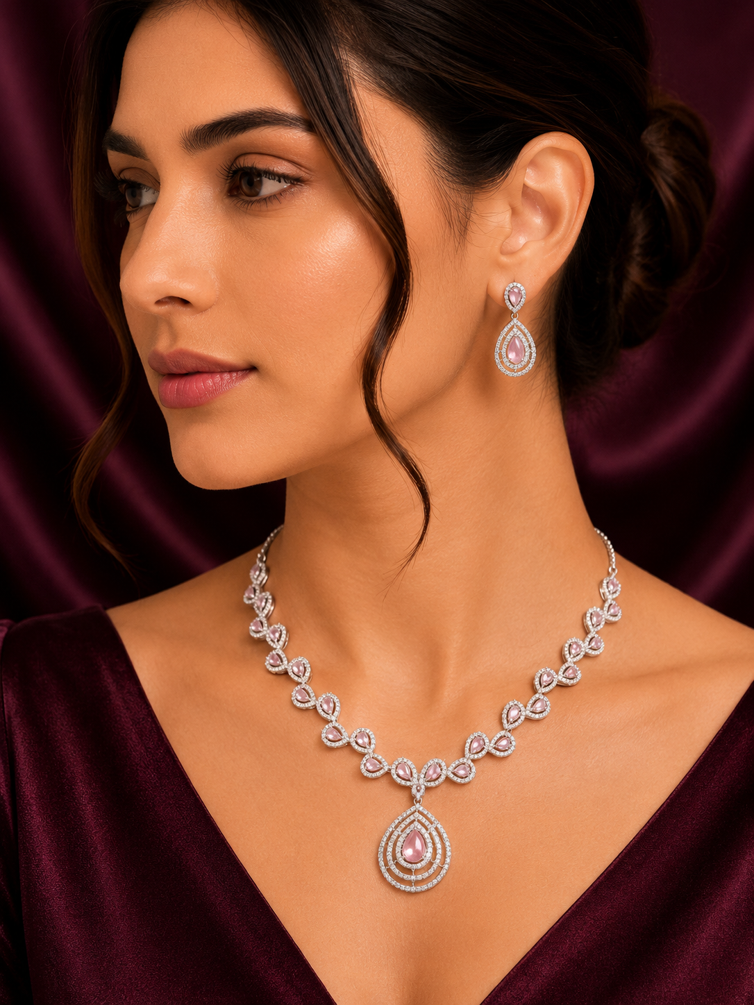 Wedding Special Diamond Necklace Set