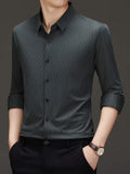 Men’s Charcoal Grey Textured Formal Shirt