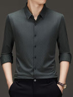 Men’s Charcoal Grey Textured Formal Shirt