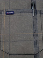 Men’s Premium Grey Checked Polo T-Shirt