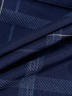 Men’s Premium Navy Checked Polo T-Shirt