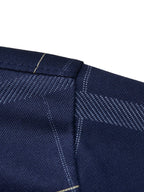 Men’s Premium Navy Checked Polo T-Shirt