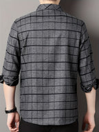 Men’s Premium Grey Check Formal Shirt