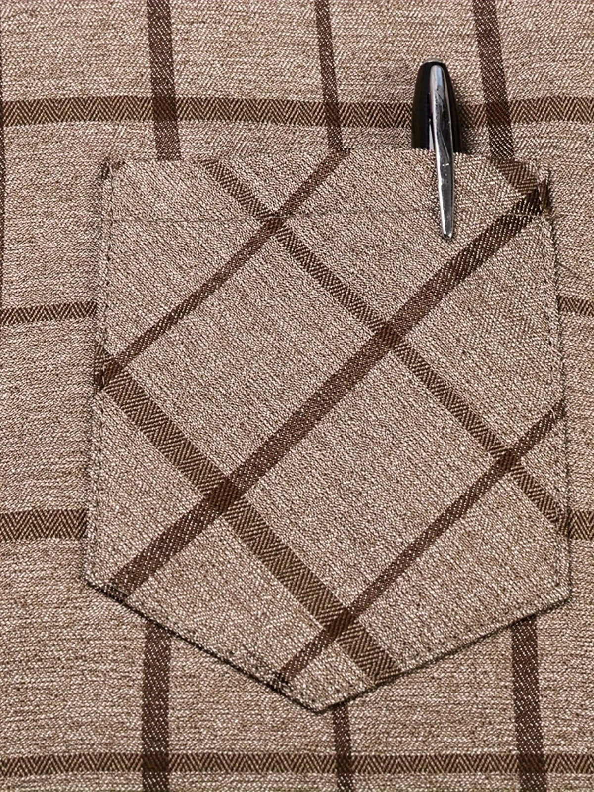 Men’s Premium Brown Check Formal Shirt