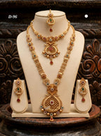 Ayudhara Floral Antique Dual Layer Necklace Set