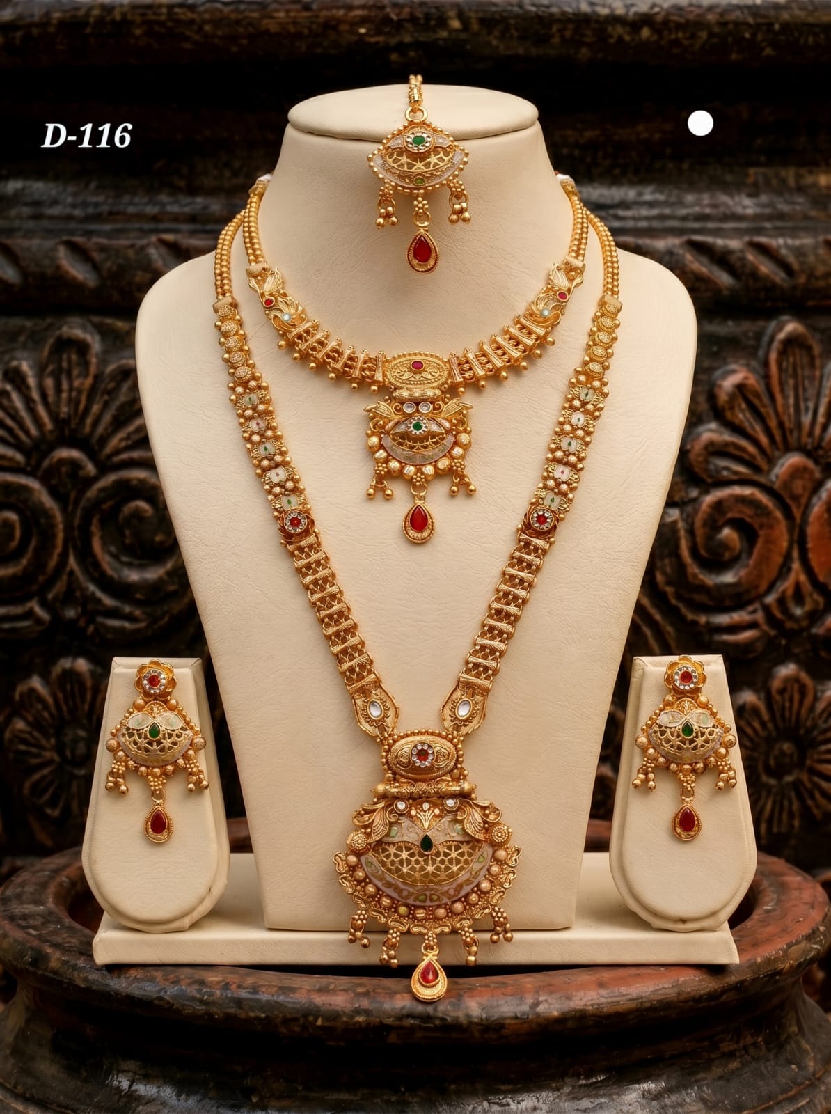 Ayudhara Royal Chandrika Dual Layer Necklace Set