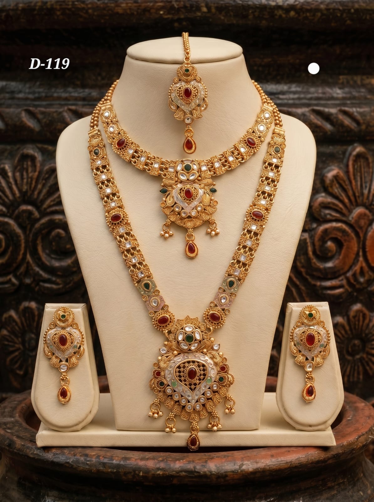 Ayudhara Traditional Antique Long Necklace Set