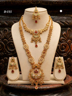 Ayudhara Traditional Floral Antique Necklace Set