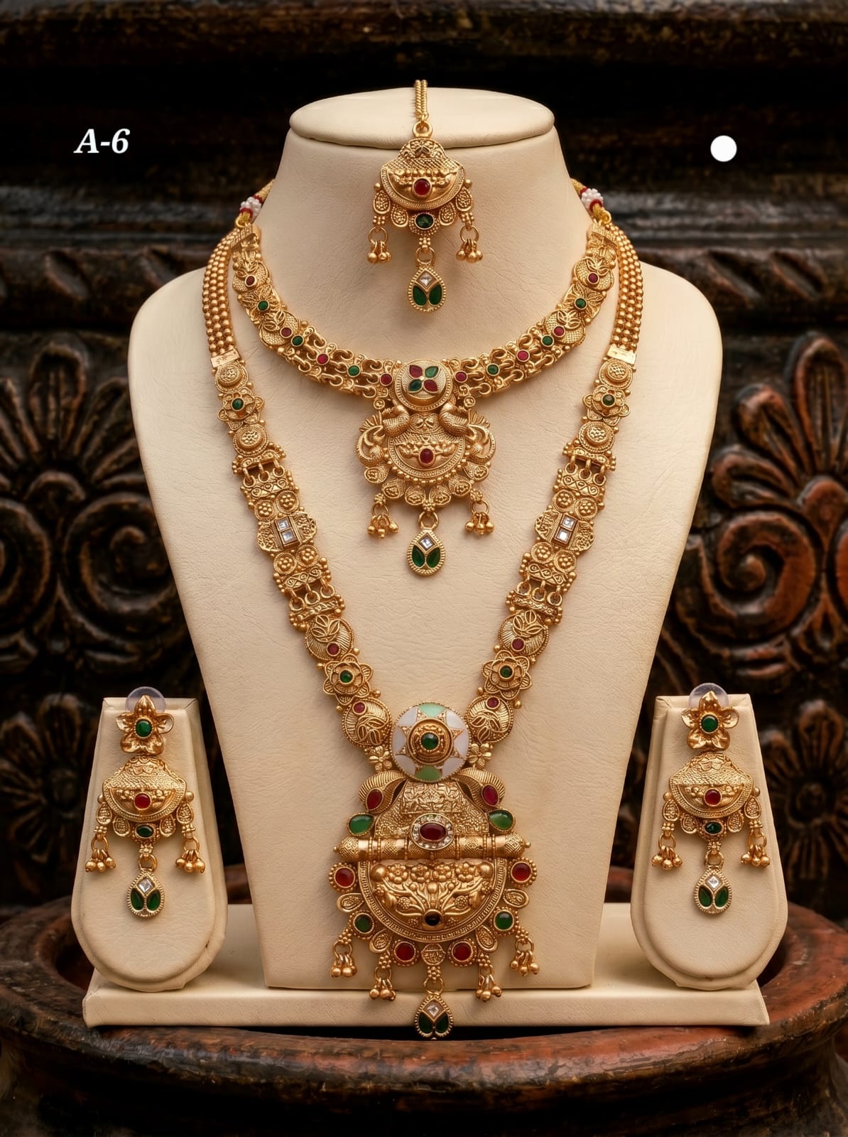 Ayudhara Traditional Antique Long Necklace Set