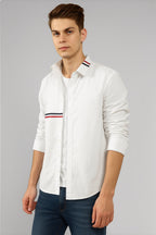 White Virtuoso Stripe full sleeve Shirt