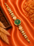 audhara green round watch