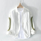 white cut-pest long sleeve mens shirt