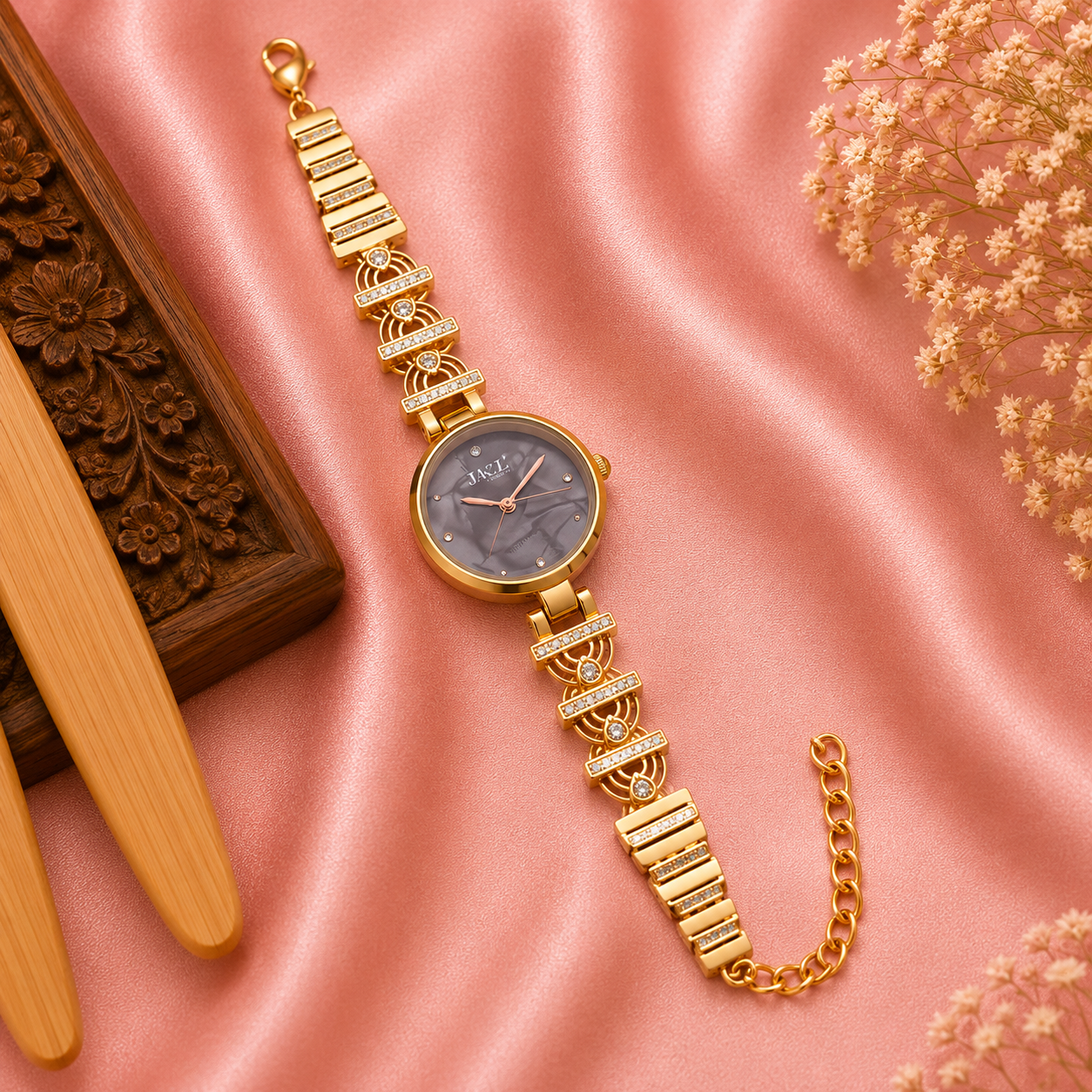 gold look watch